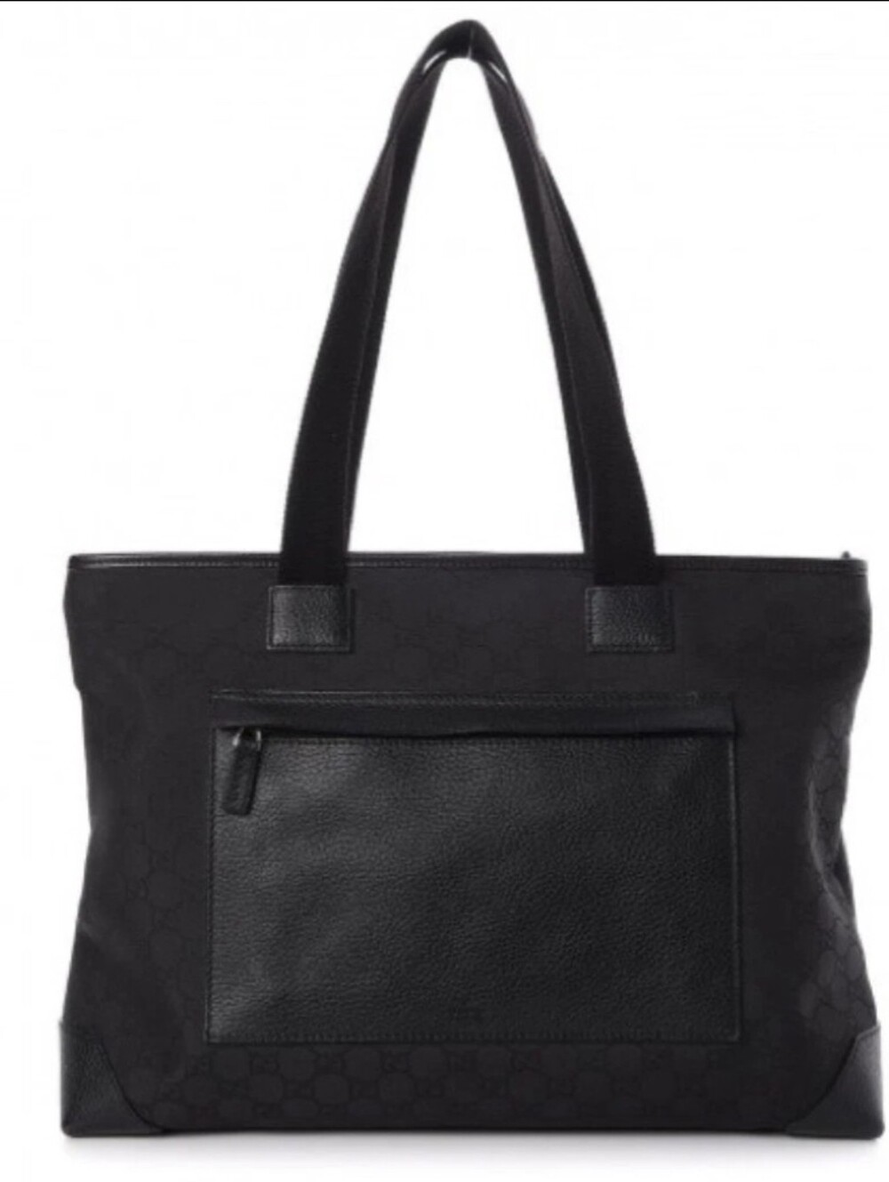 Gucci Nylon/leather Tote Bag Large Black Authentic
